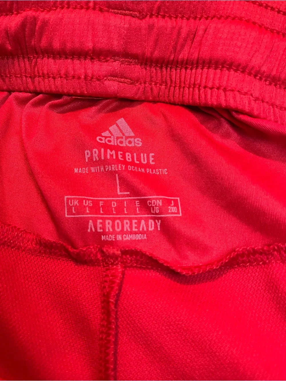 Adidas Primeblue Aeroready 3-Stripes Black/Red Training Shorts with Zippered Poc